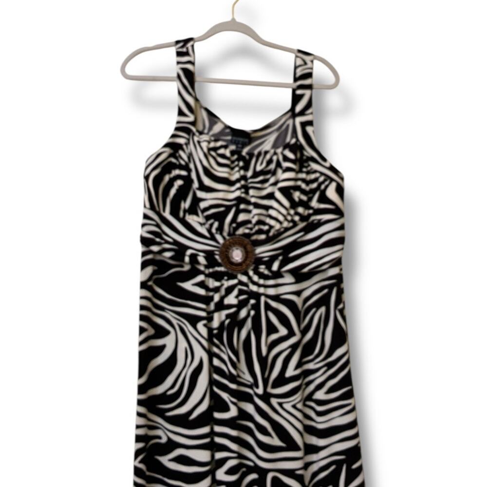 Y2K En Focus Brown Sleeveless Empire Waist Maxi Dress size 14W - Picture 3 of 8